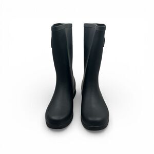 Chooka Fremont Mid Rain Boots Black Matte Rubber Size 7
